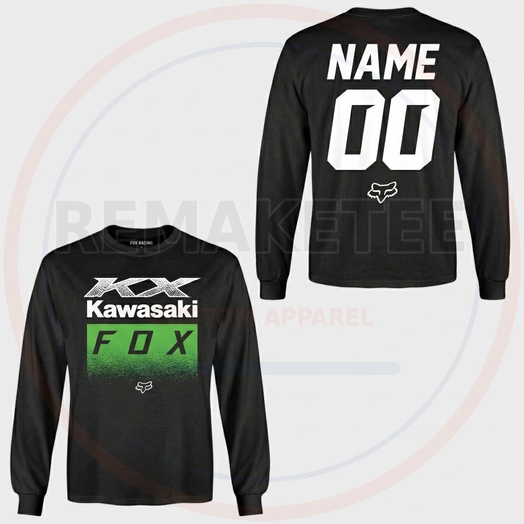 RemakeTee Kawasaki Fox Custom Vintage Retro BMX Racing Jersey 968