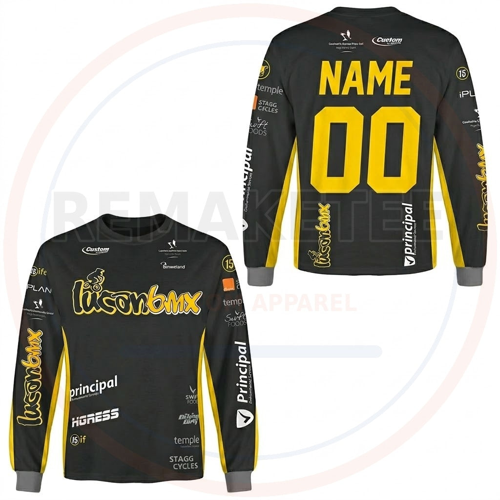 RemakeTee Lucan Custom Vintage Retro BMX Racing Jersey 967