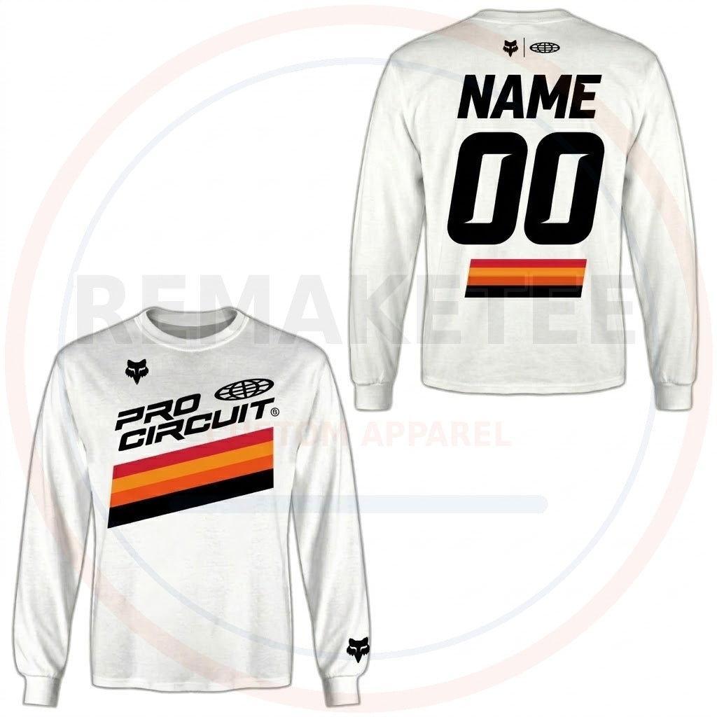 RemakeTee Fox Pro Circuit Custom Vintage Retro BMX Racing Jersey 958