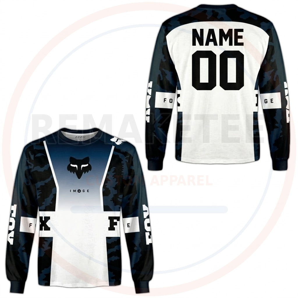 RemakeTee Fox Custom Vintage Retro BMX Racing Jersey 948