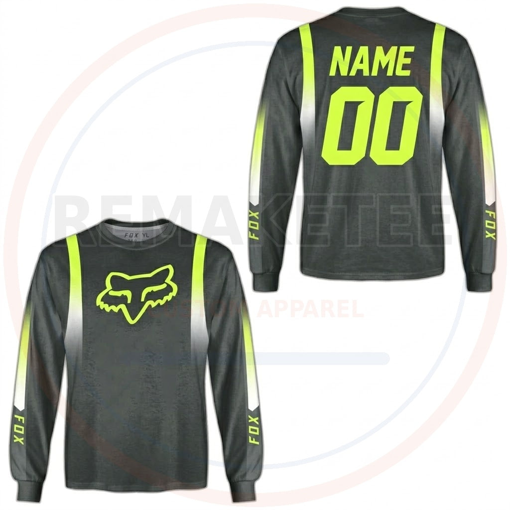 RemakeTee Fox Custom Vintage Retro BMX Racing Jersey 947