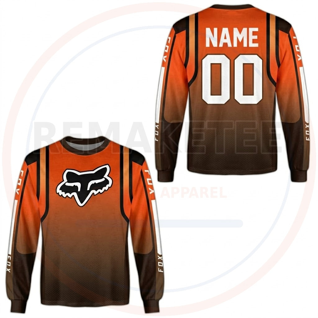 RemakeTee Fox Custom Vintage Retro BMX Racing Jersey 945