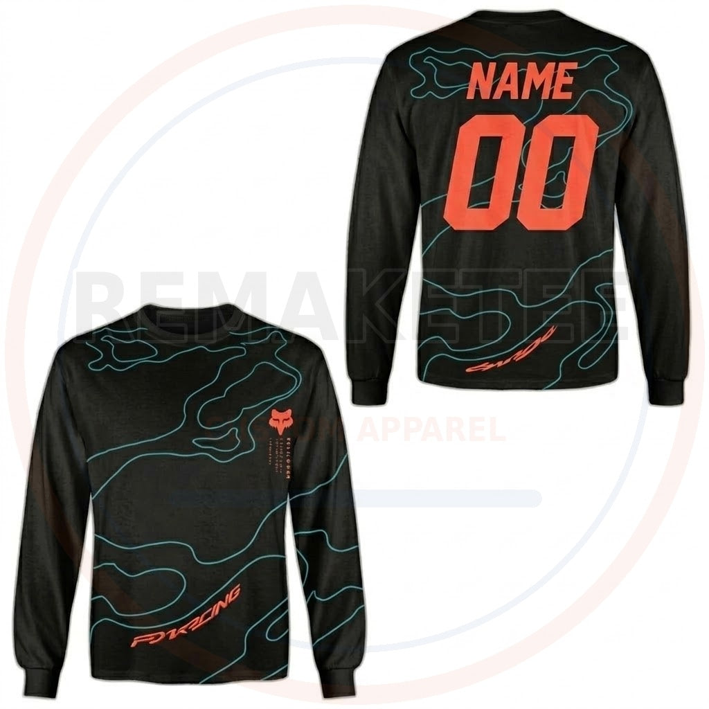 RemakeTee Fox Custom Vintage Retro BMX Racing Jersey 944