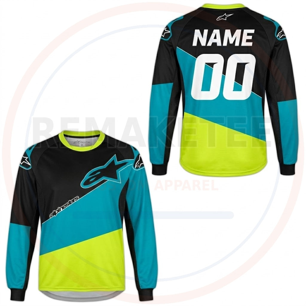 RemakeTee Alpinestars Vector Custom Vintage Retro BMX Racing Jersey 940