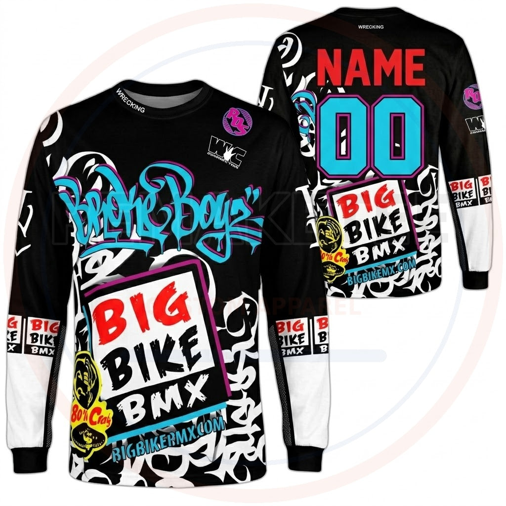 RemakeTee Broke Boyz Custom Vintage Retro BMX Racing Jersey 939