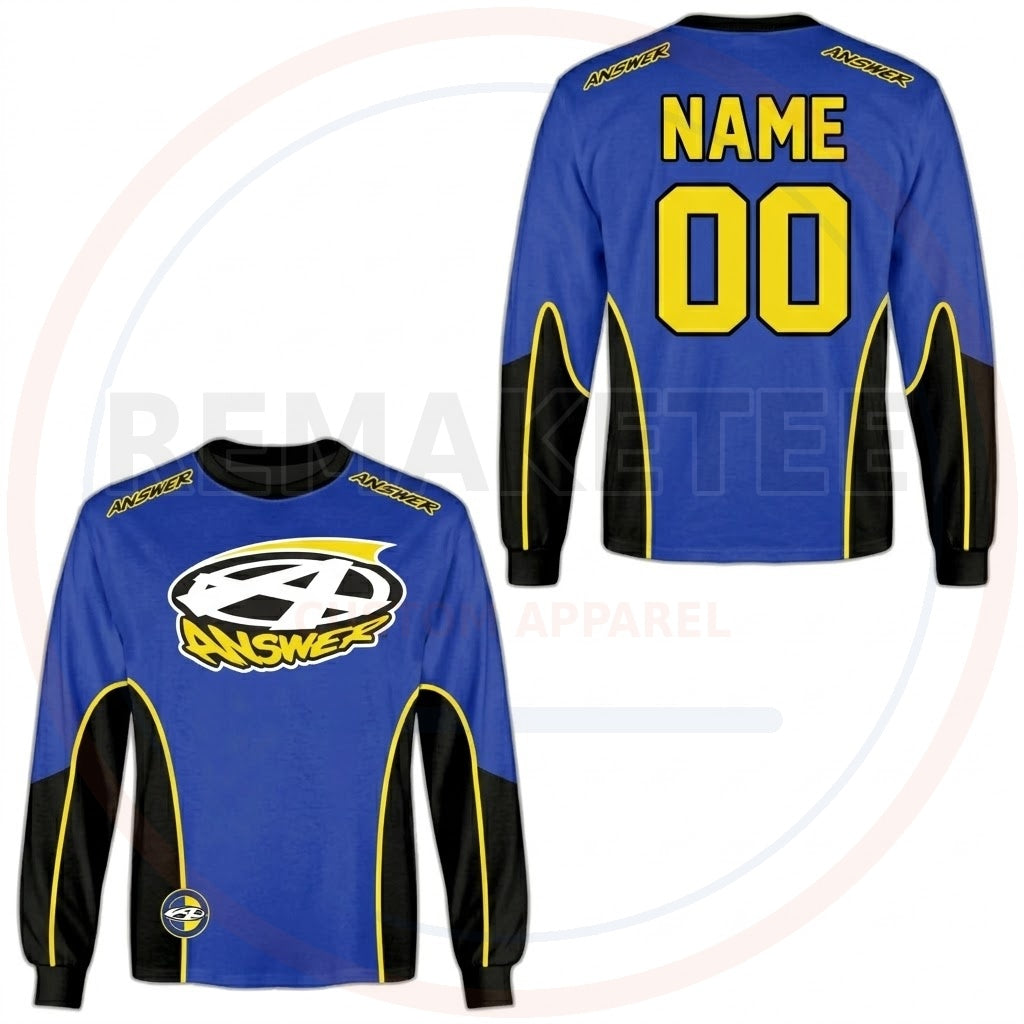 RemakeTee Answer Custom Vintage Retro BMX Racing Jersey 922