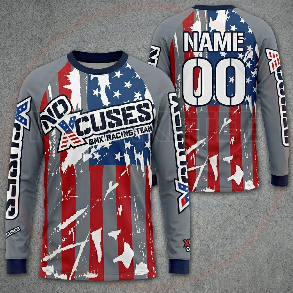RemakeTee Xcuses Custom Vintage Retro BMX Racing Jersey 919