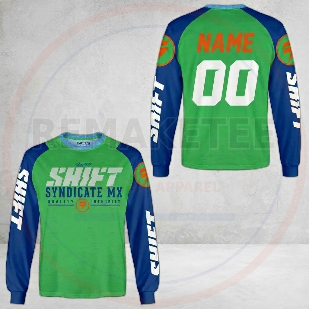 RemakeTee Shift Custom Vintage Retro BMX Racing Jersey 915