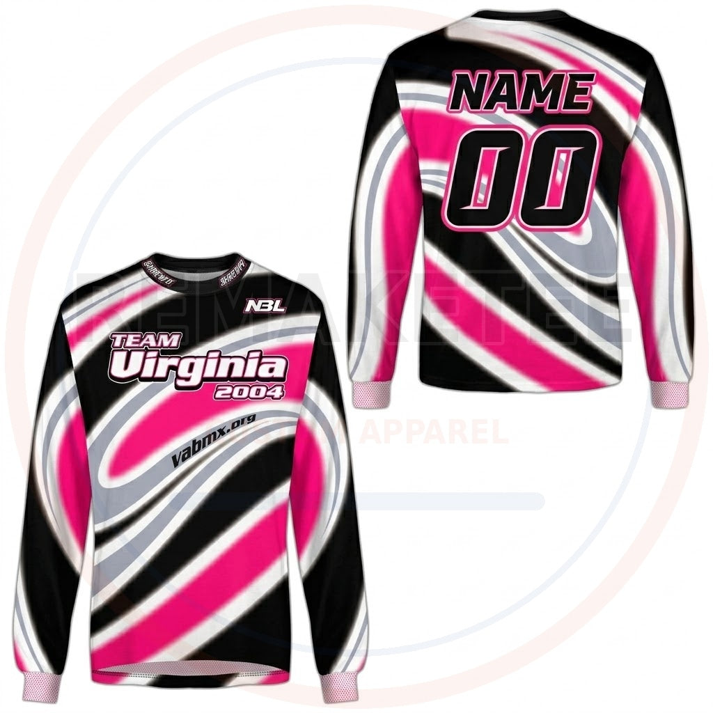 RemakeTee Virginia Custom Vintage Retro BMX Racing Jersey 913