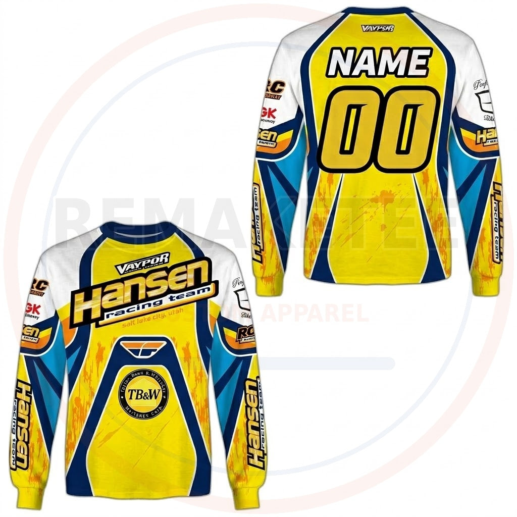 RemakeTee Hansen Custom Vintage Retro BMX Racing Jersey 909