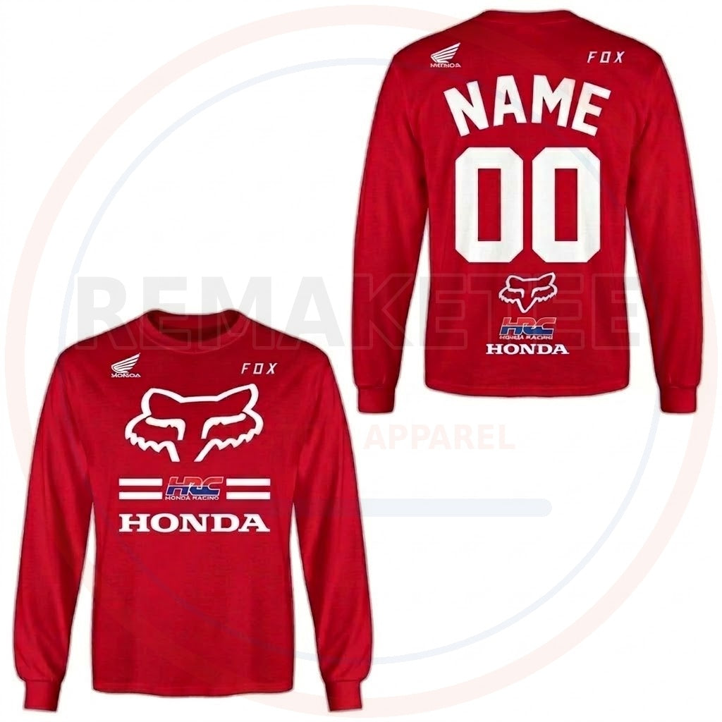 RemakeTee Fox Honda Custom Vintage Retro BMX Racing Jersey 907