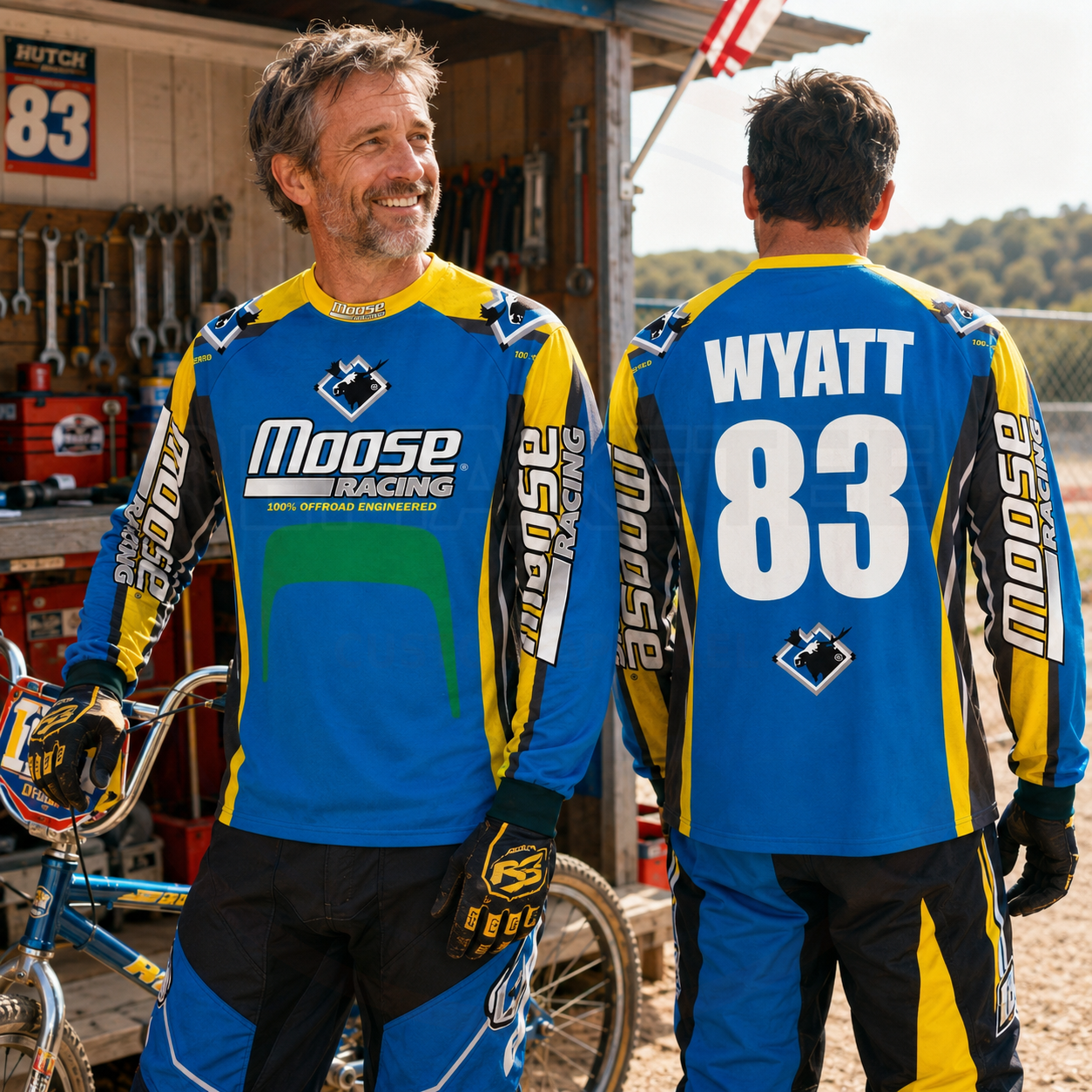 RemakeTee Moose Custom Vintage Retro BMX Racing Jersey 315