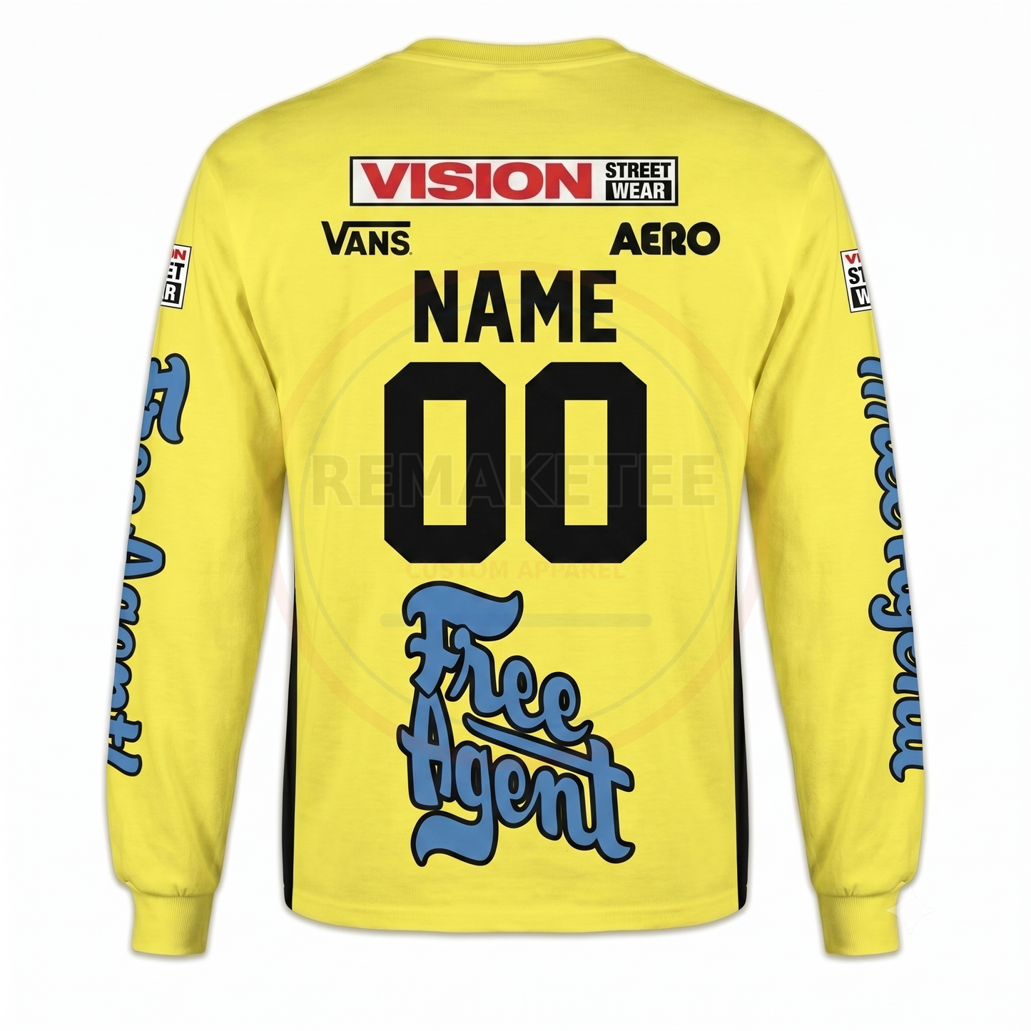 RemakeTee Free Agent Custom Vintage Retro BMX Racing Jersey 007