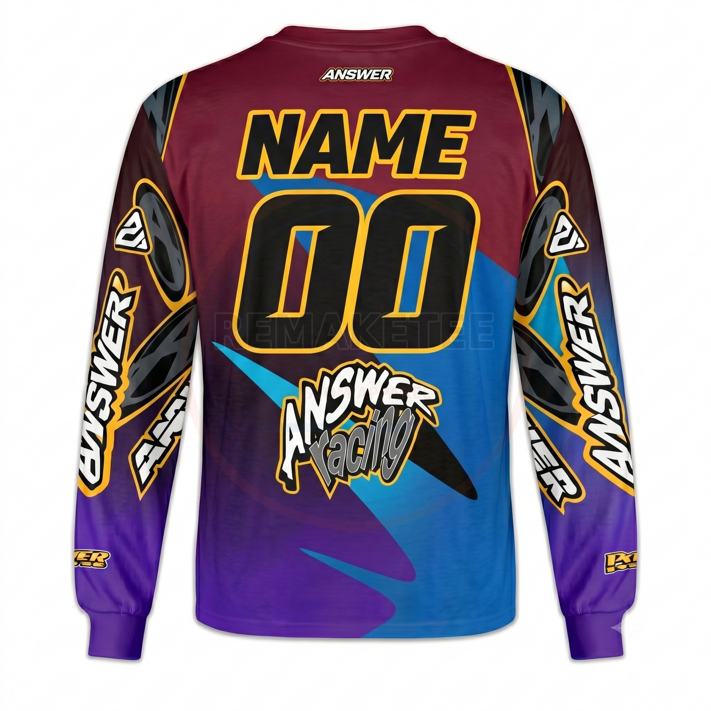 RemakeTee Answer Custom Vintage Retro BMX Racing Jersey 021