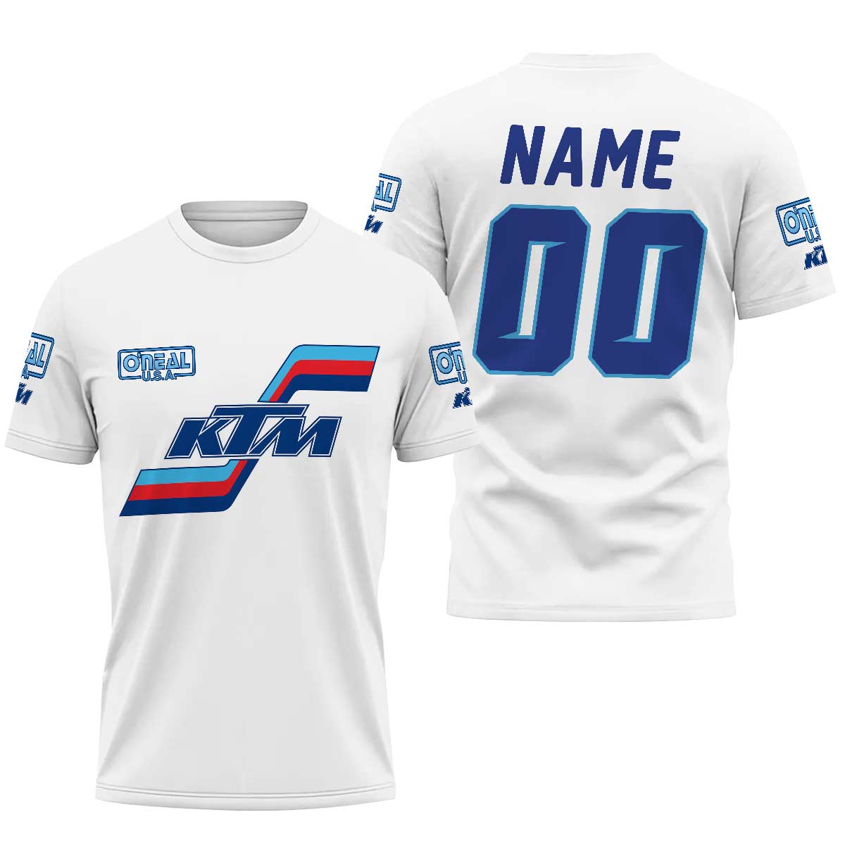 RemakeTee KTM O'Neal USA Custom Vintage Retro VMX Racing Jersey 1414