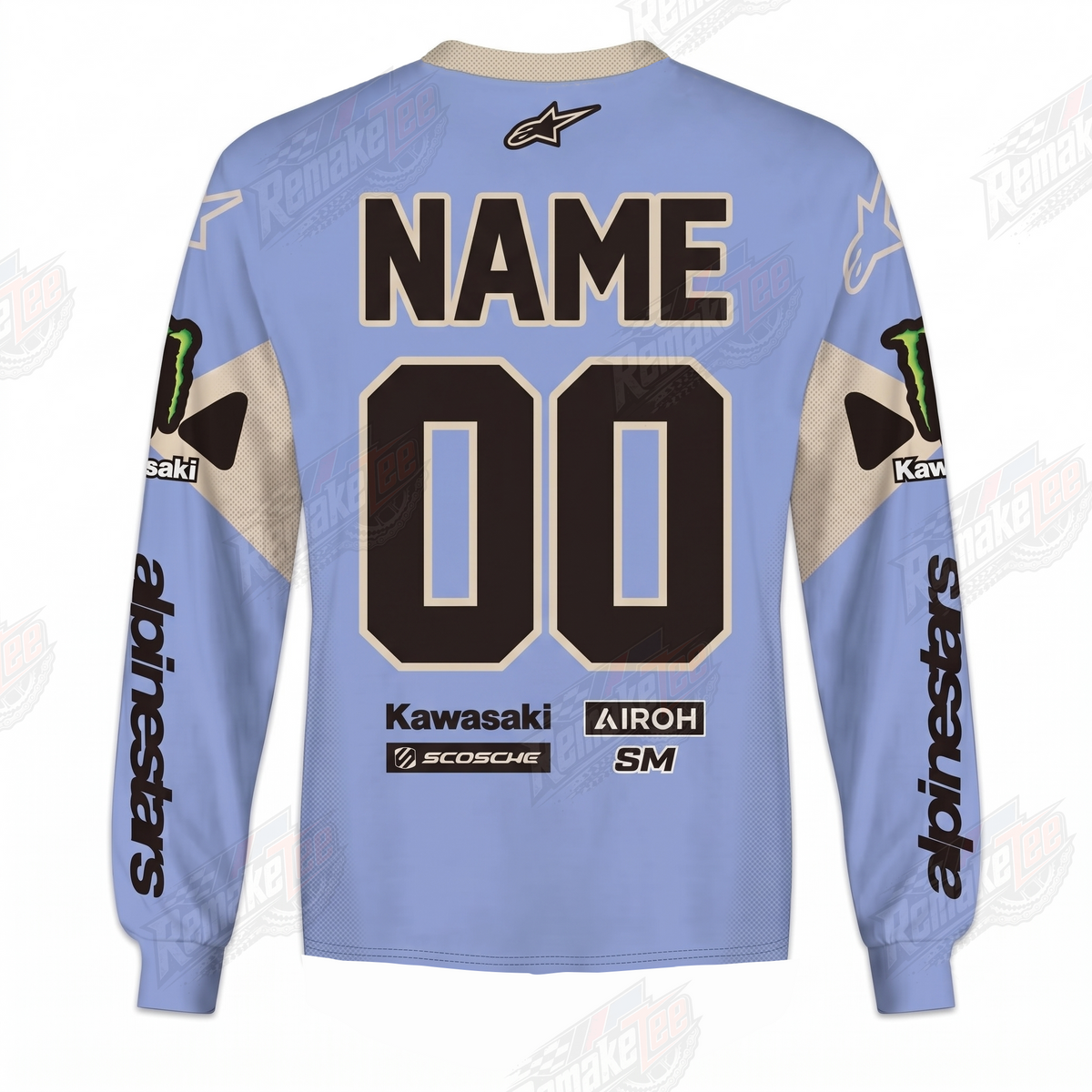 Alpinestars Kawasaki Monster Energy vintage VMX racing jersey - alternate product view