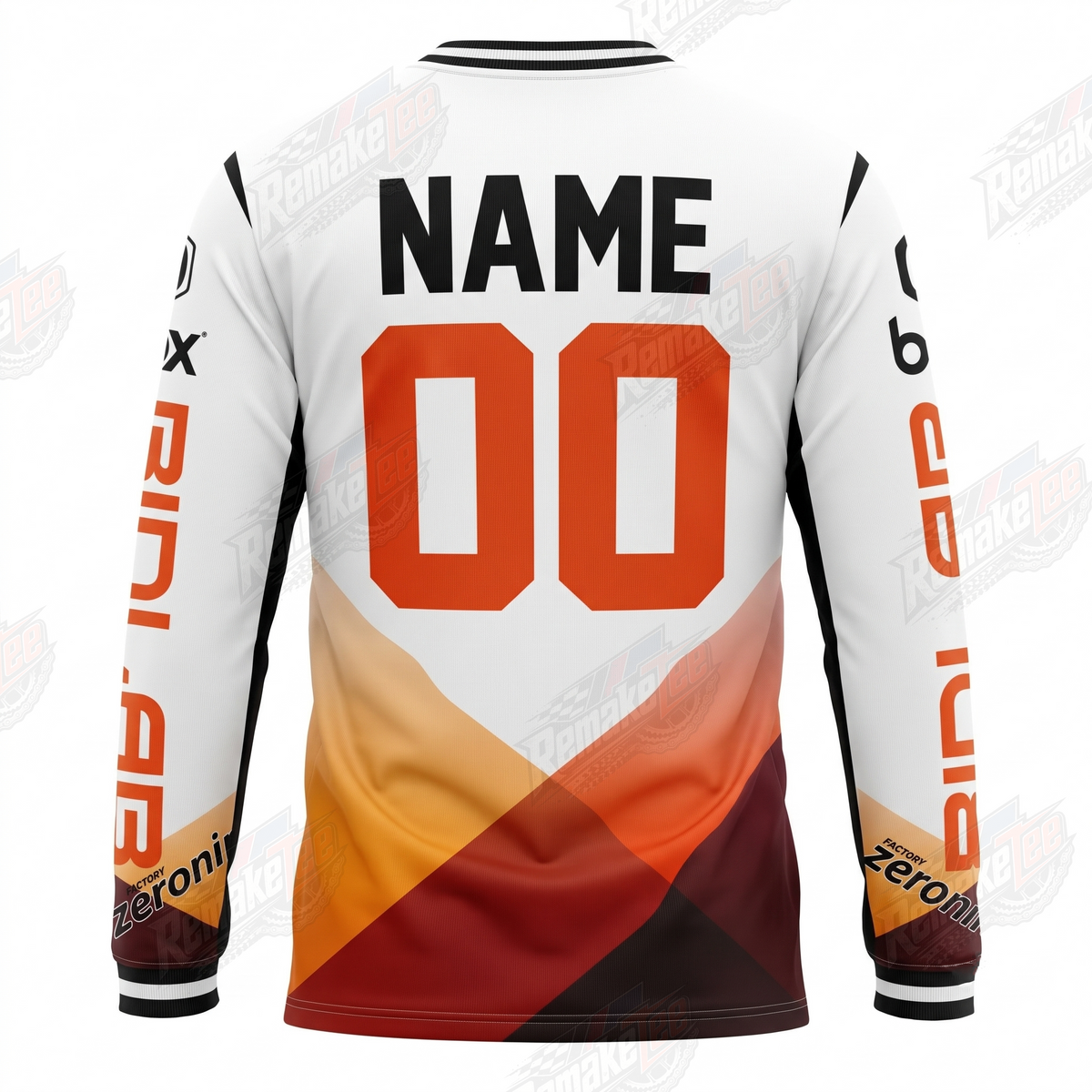 Biolab Sciences White Orange vintage BMX racing jersey - alternate product view