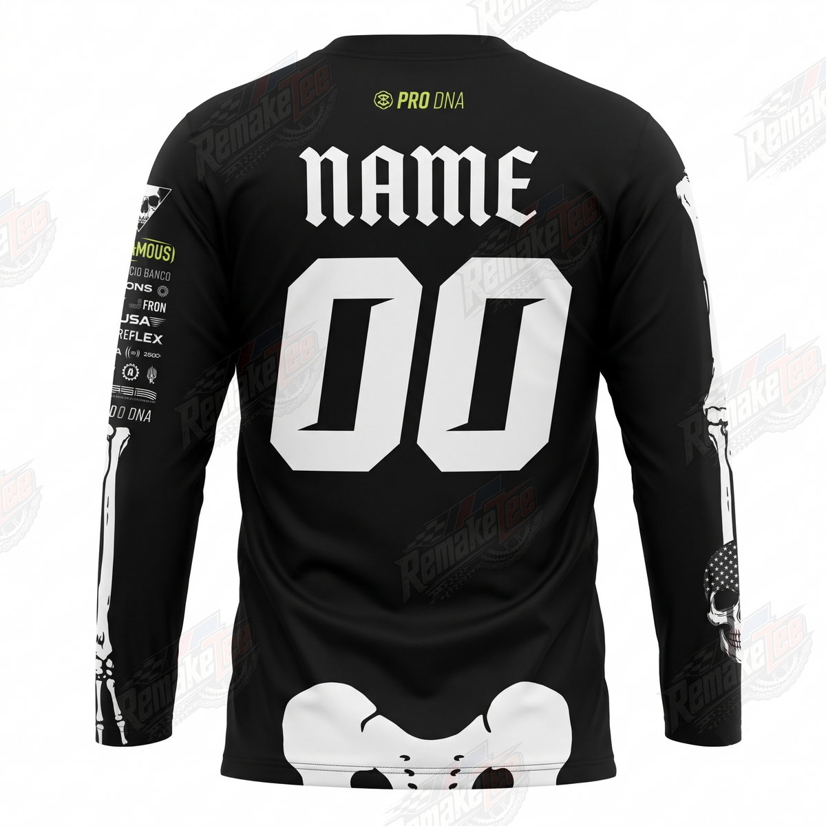 Pro DNA Skeleton Infamous vintage VMX racing jersey - alternate product view