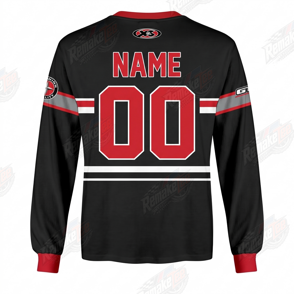 Schwinn Black Red vintage BMX racing jersey - alternate product view