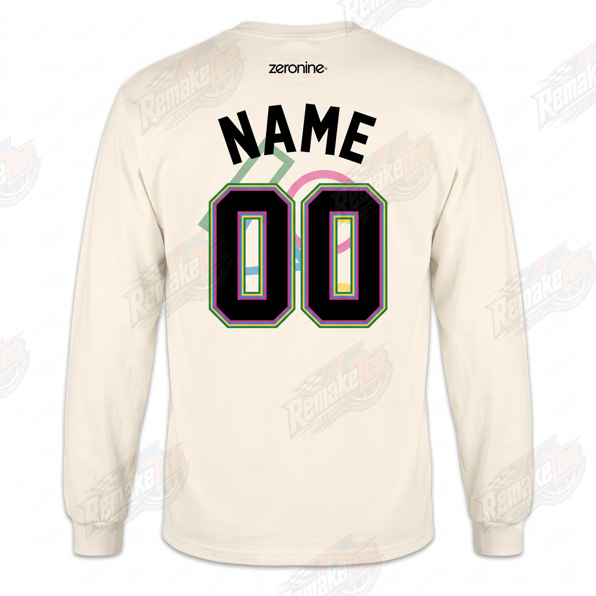Zeronine Cream vintage BMX racing jersey - alternate product view