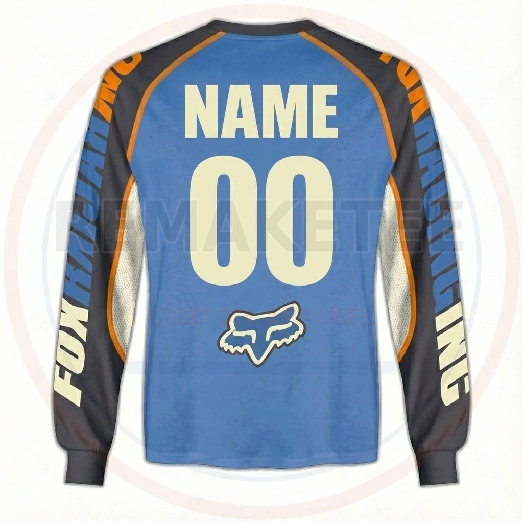 RemakeTee Fox Custom Vintage Retro BMX Racing Jersey 402