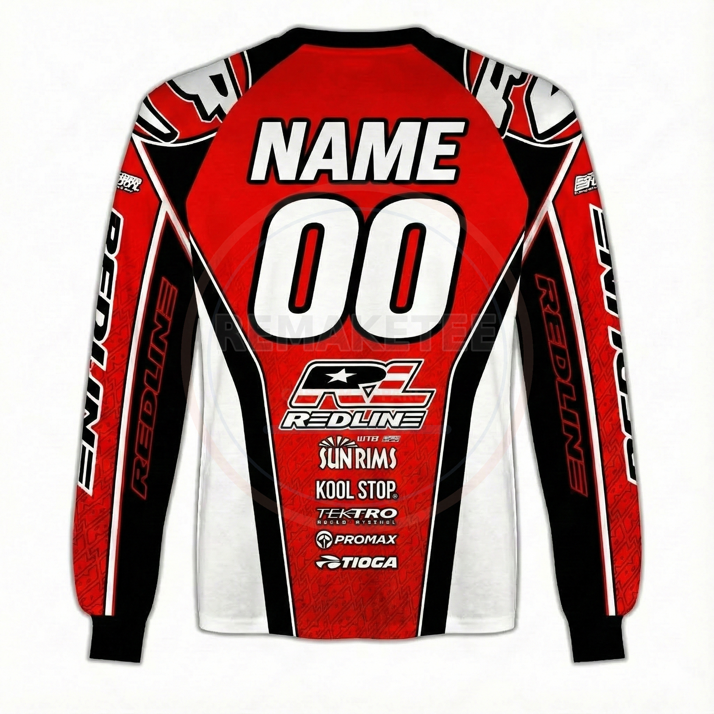 RemakeTee Redline Custom Vintage Retro BMX Racing Jersey 195