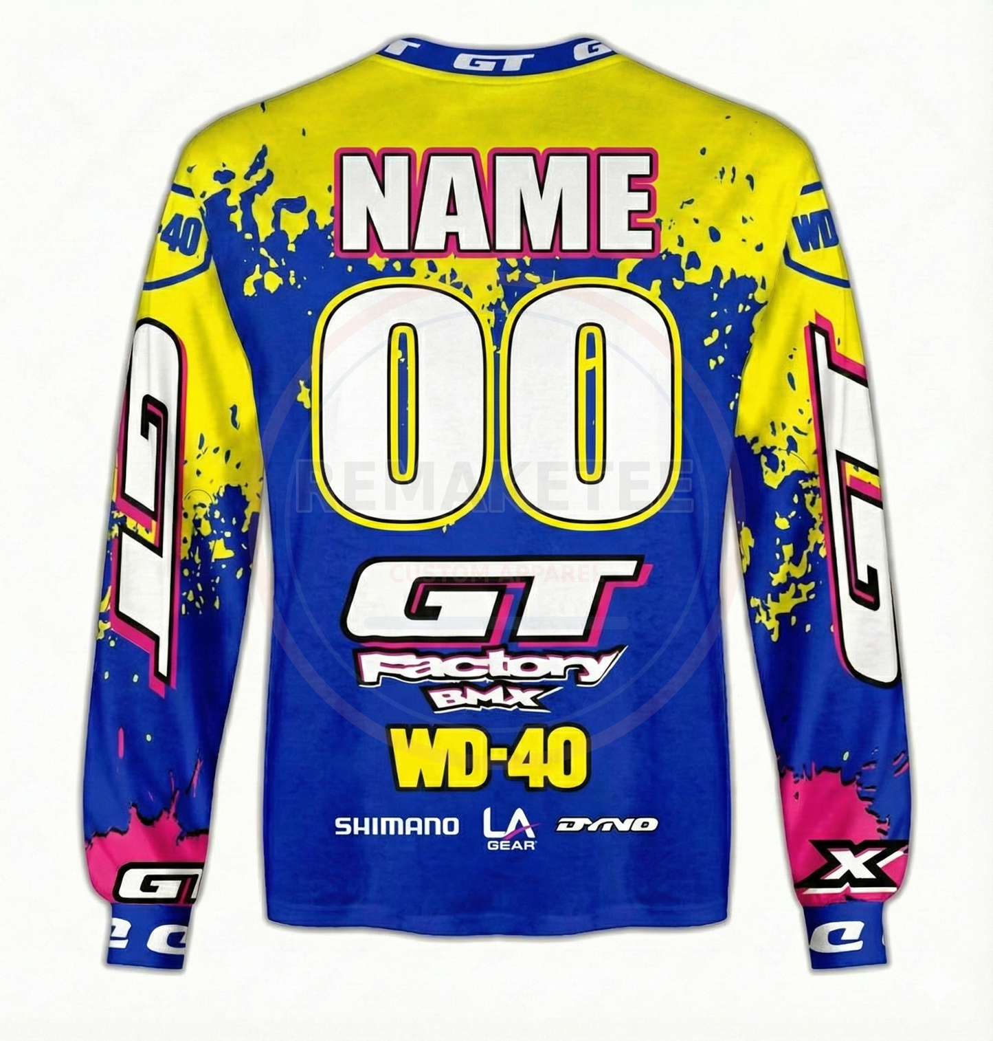RemakeTee GT Custom Vintage Retro BMX Racing Jersey 166