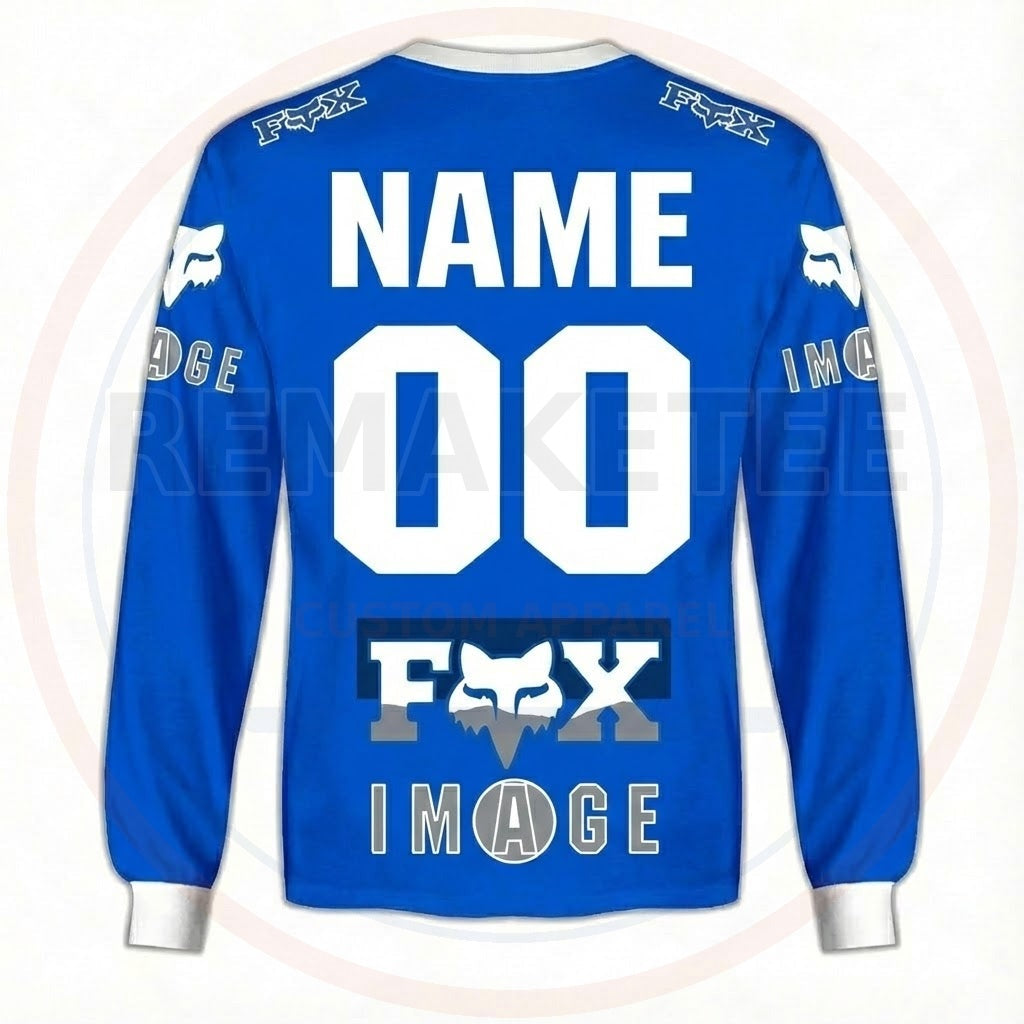RemakeTee Fox Custom Vintage Retro BMX Racing Jersey 383