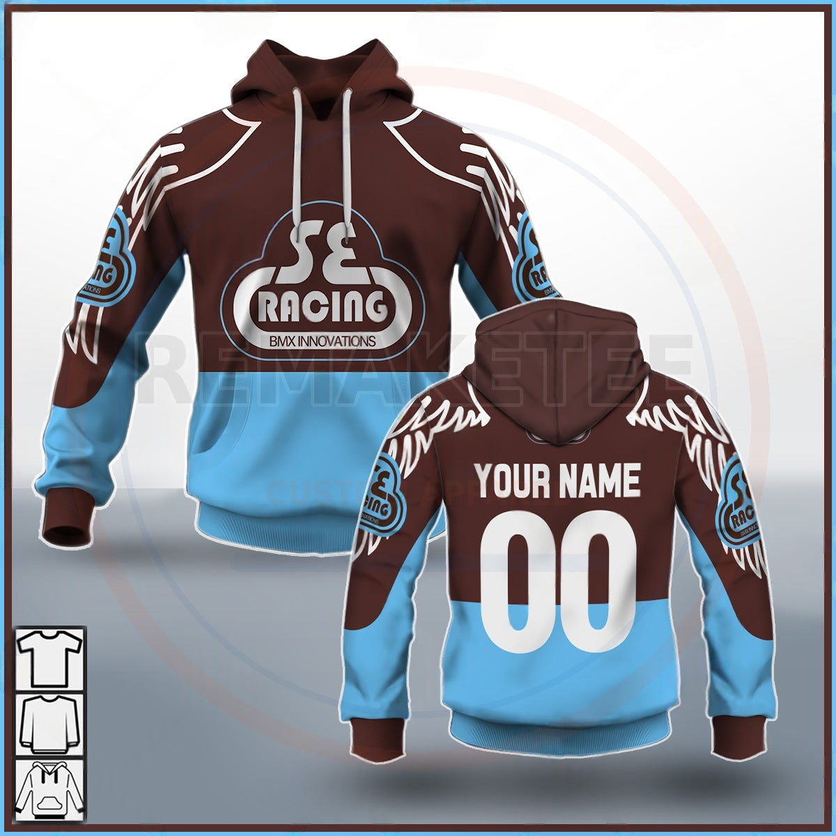 RemakeTee SE Custom Vintage Retro BMX Racing Jersey 003