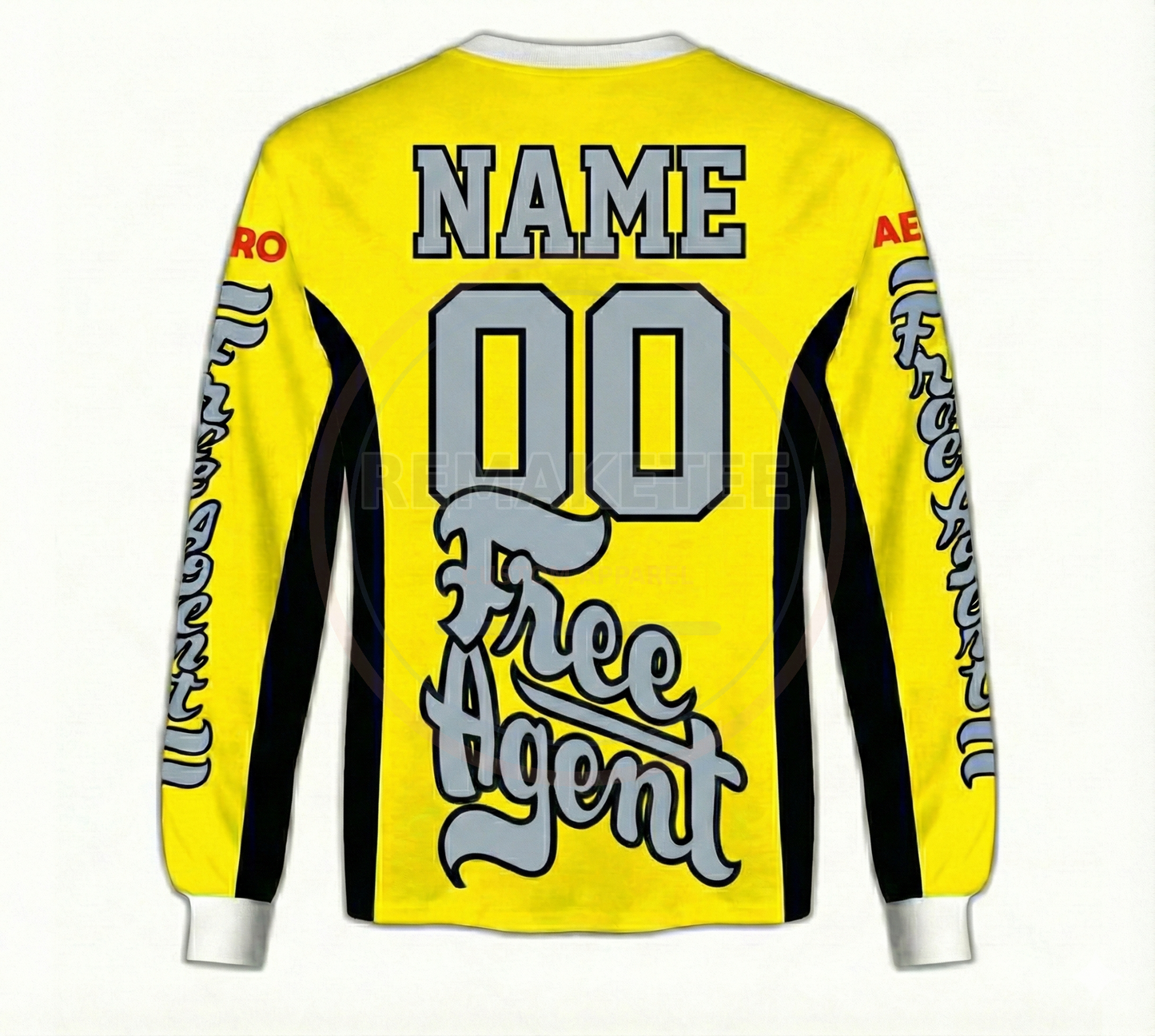 RemakeTee Free Agent Custom Vintage Retro BMX Racing Jersey 068