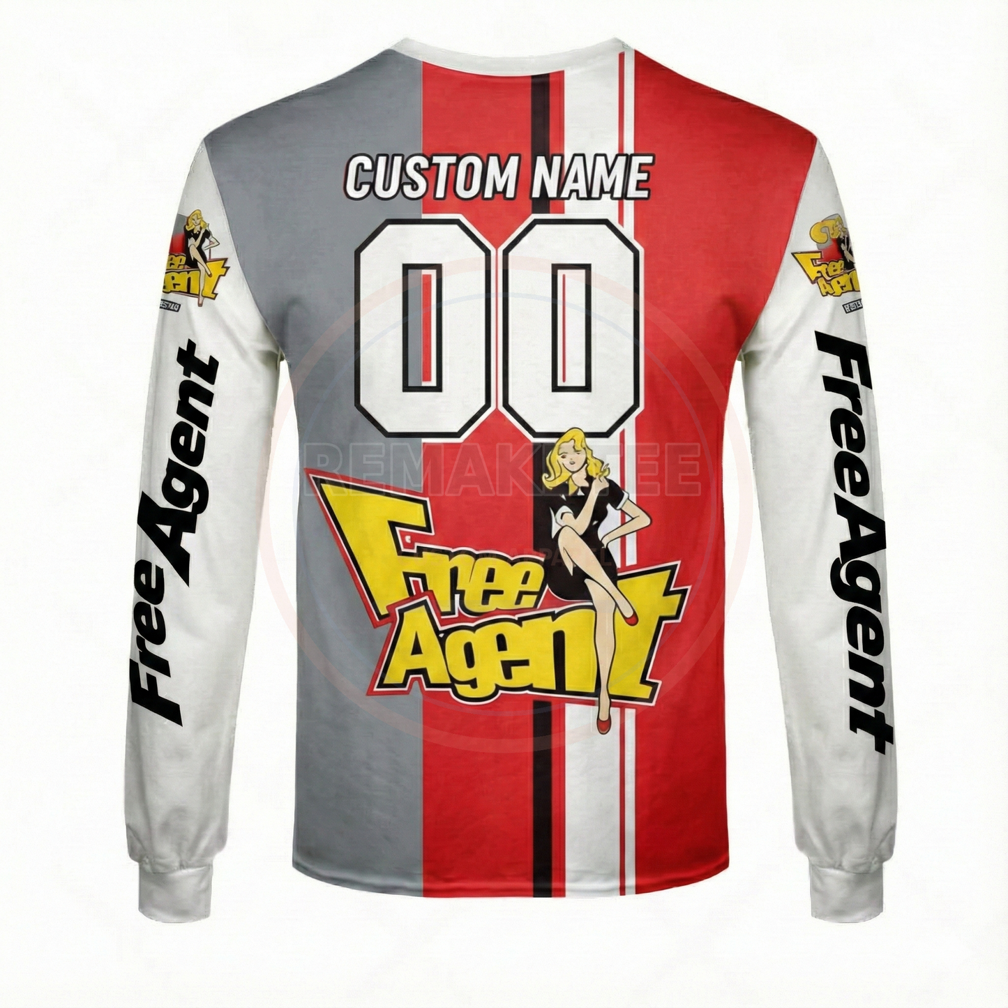 RemakeTee Free Agent Custom Vintage Retro BMX Racing Jersey 145