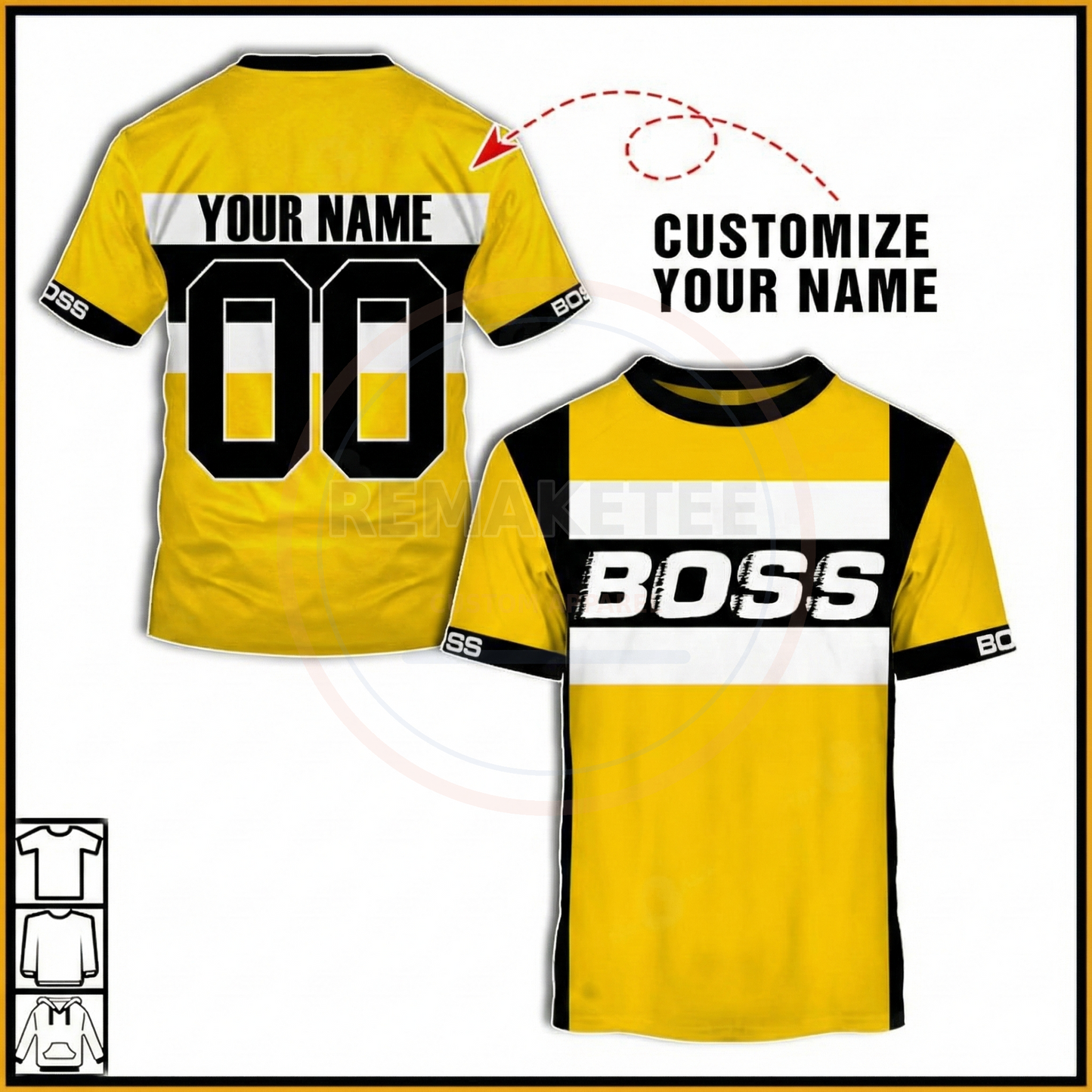 RemakeTee BOSS Custom Vintage Retro BMX Racing Jersey 079