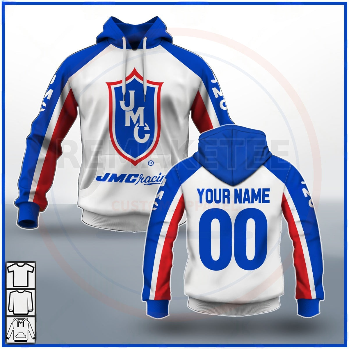 RemakeTee JMC Custom Vintage Retro BMX Racing Jersey 001