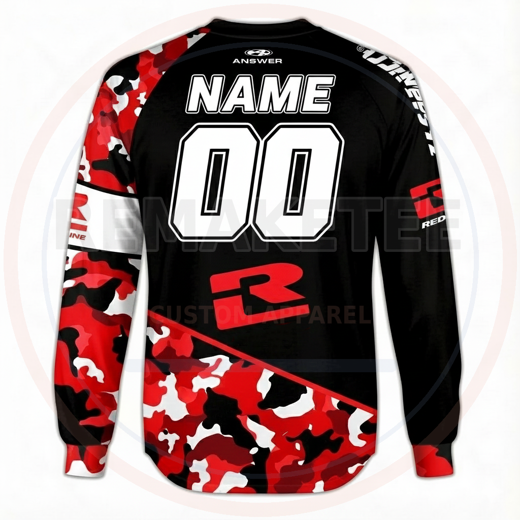 RemakeTee Redline Custom Vintage Retro BMX Racing Jersey 208