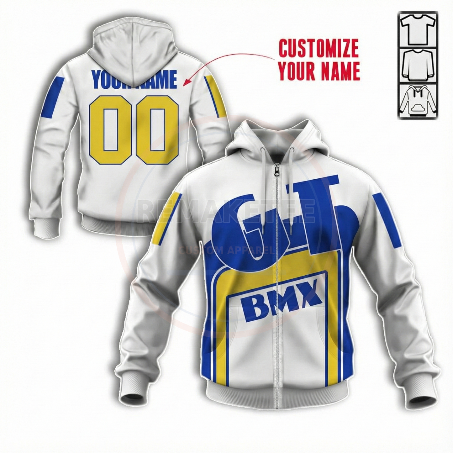 RemakeTee GT Custom Vintage Retro BMX Racing Jersey 083