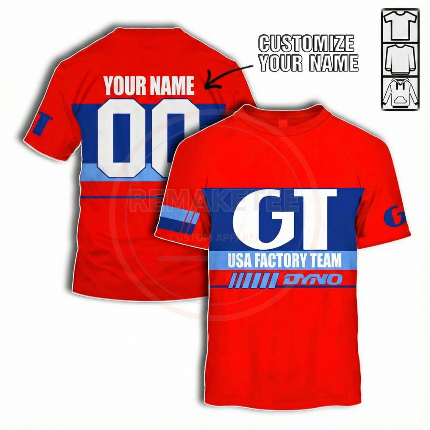 RemakeTee GT Custom Vintage Retro BMX Racing Jersey 084