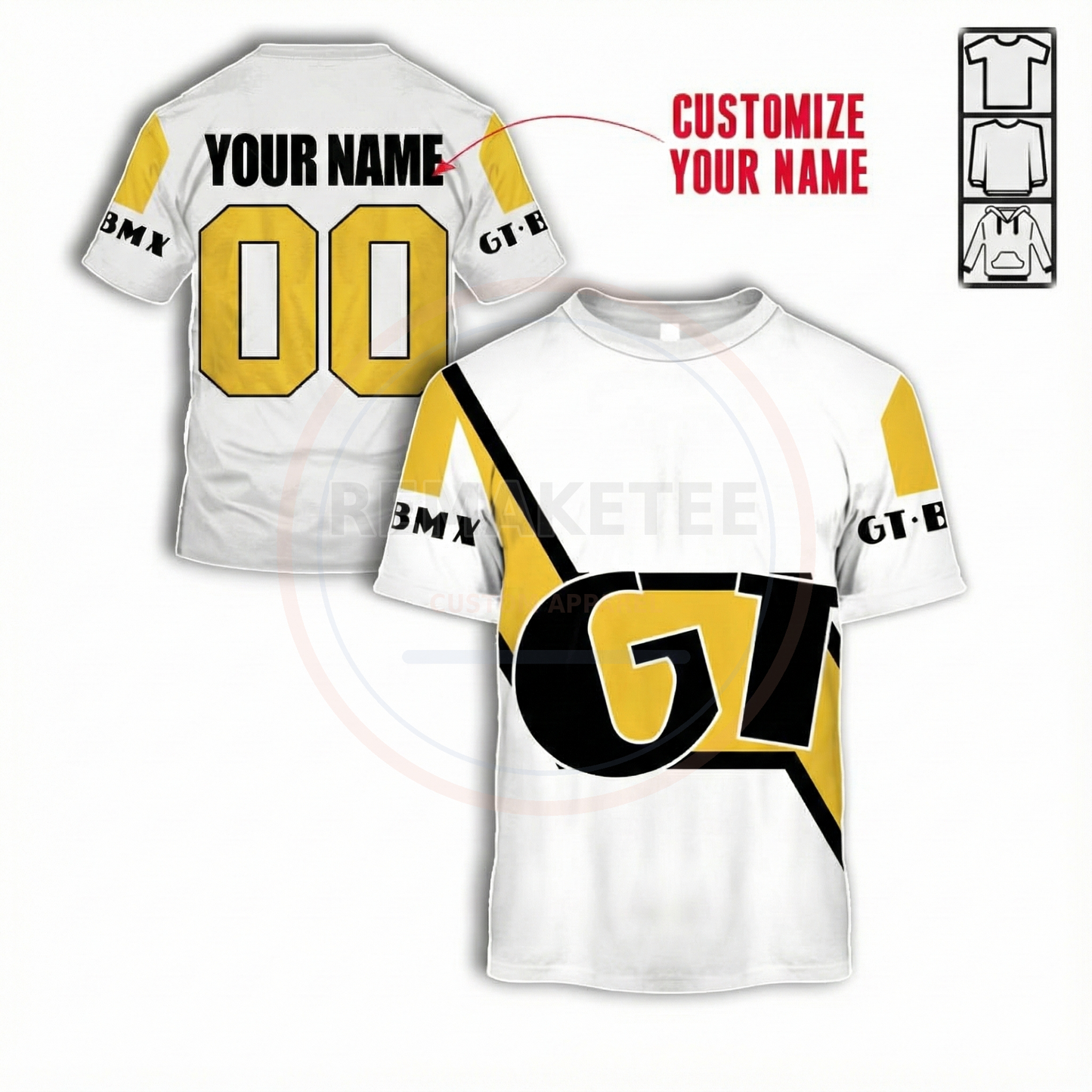 RemakeTee GT Custom Vintage Retro BMX Racing Jersey 085