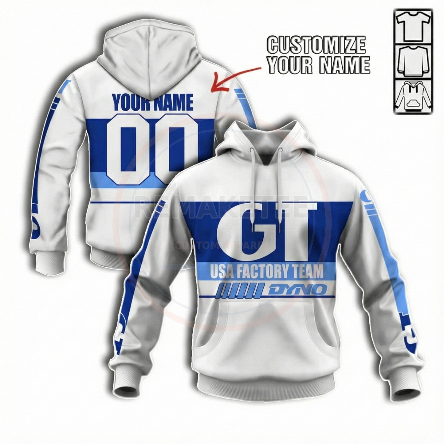RemakeTee GT Custom Vintage Retro BMX Racing Jersey 086