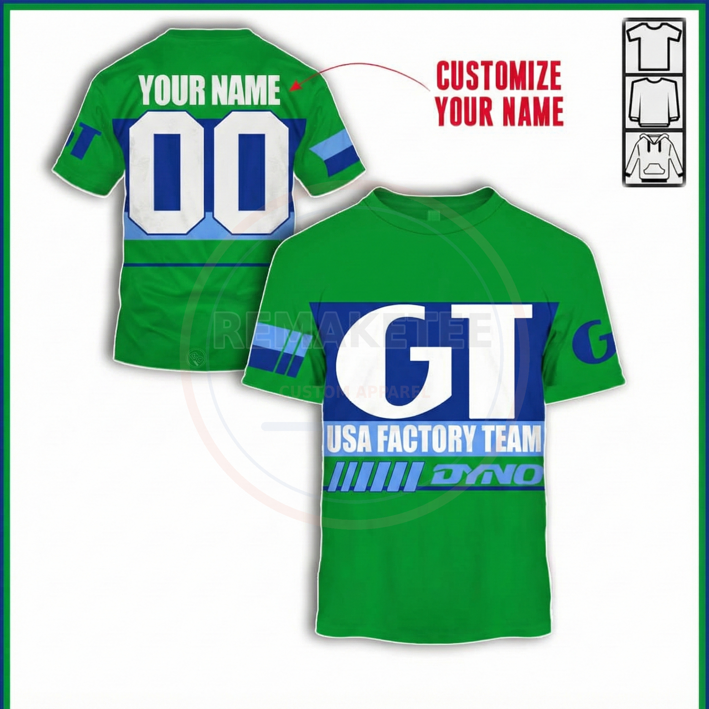 RemakeTee GT Custom Vintage Retro BMX Racing Jersey 087