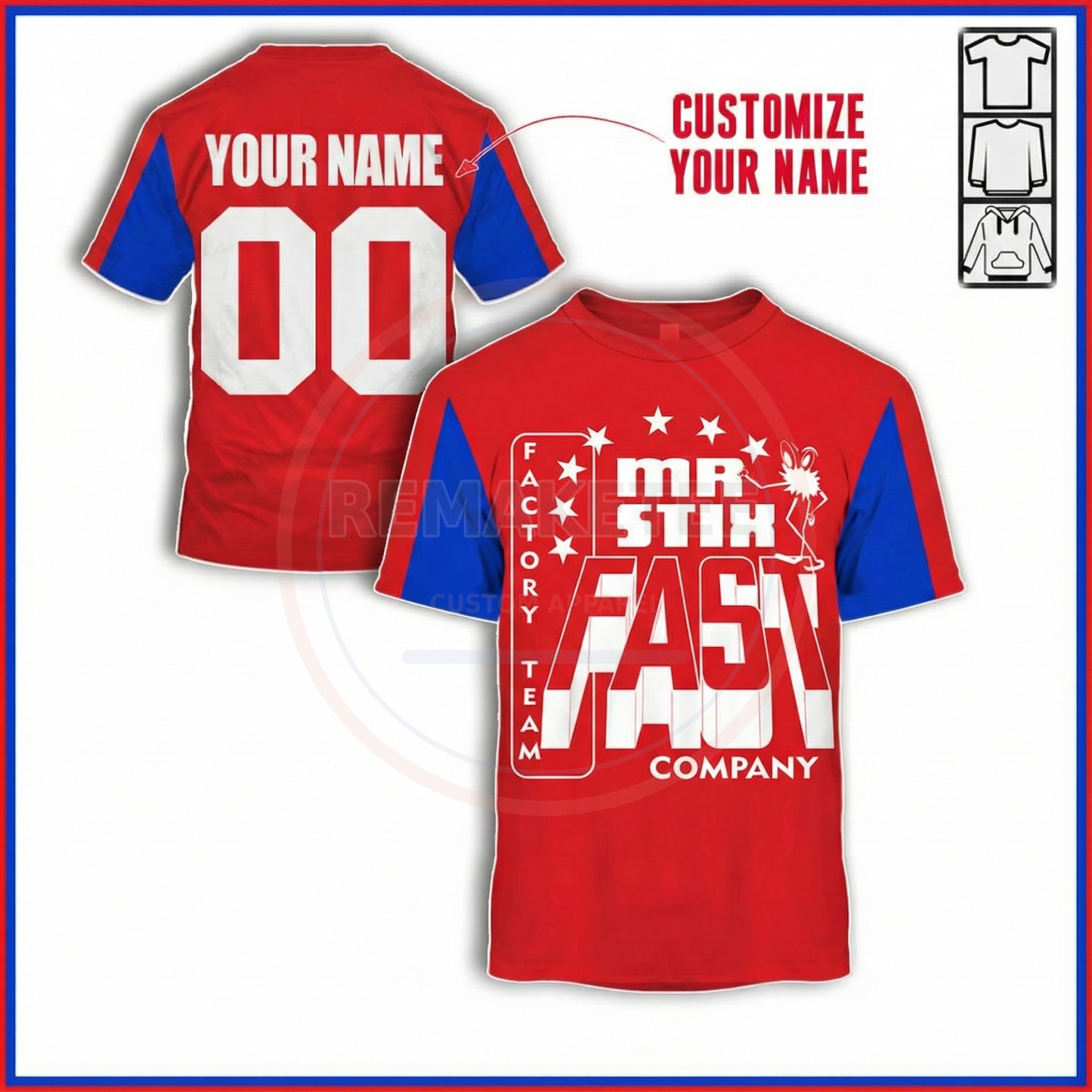 RemakeTee Mr. Stix Custom Vintage Retro BMX Racing Jersey 102