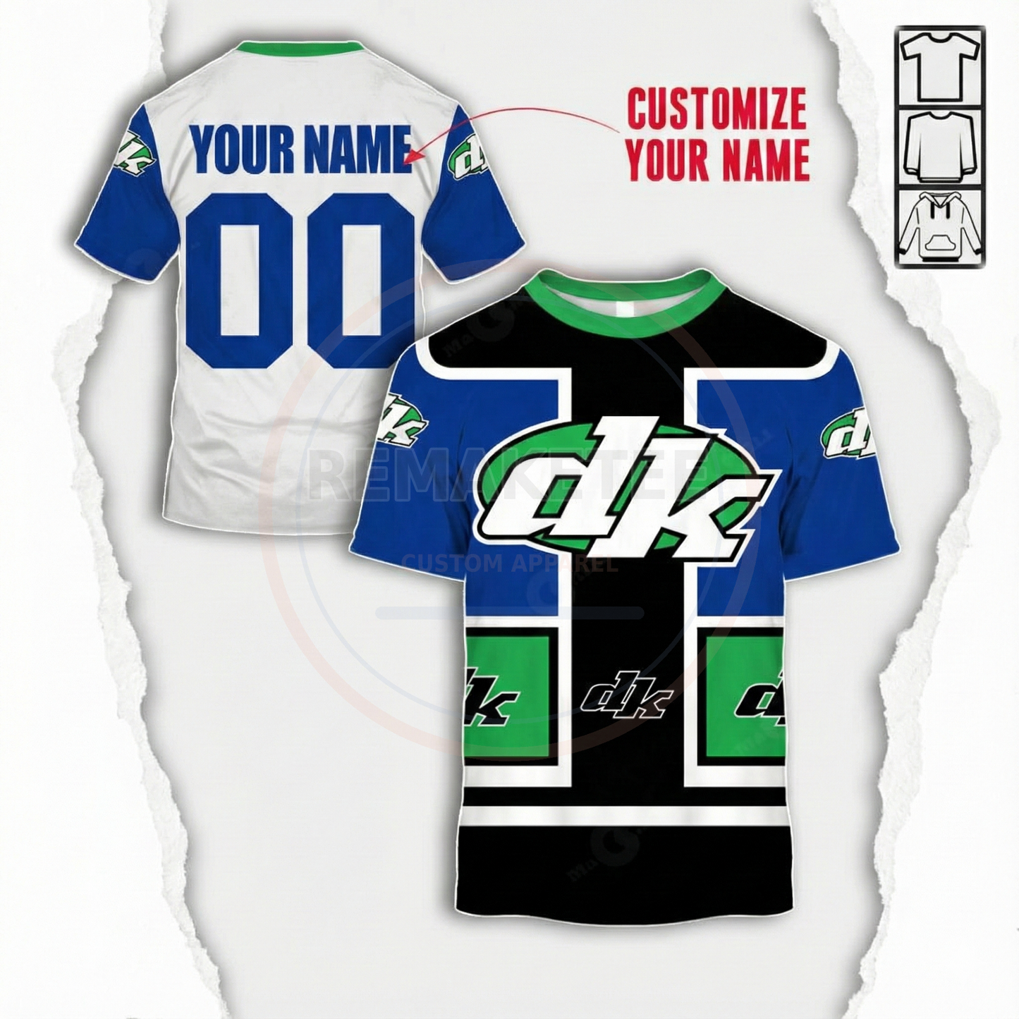 RemakeTee DK Custom Vintage Retro BMX Racing Jersey 093