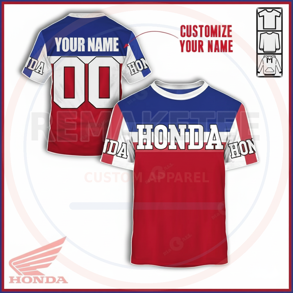 RemakeTee Honda Custom Vintage Retro BMX Racing Jersey 117