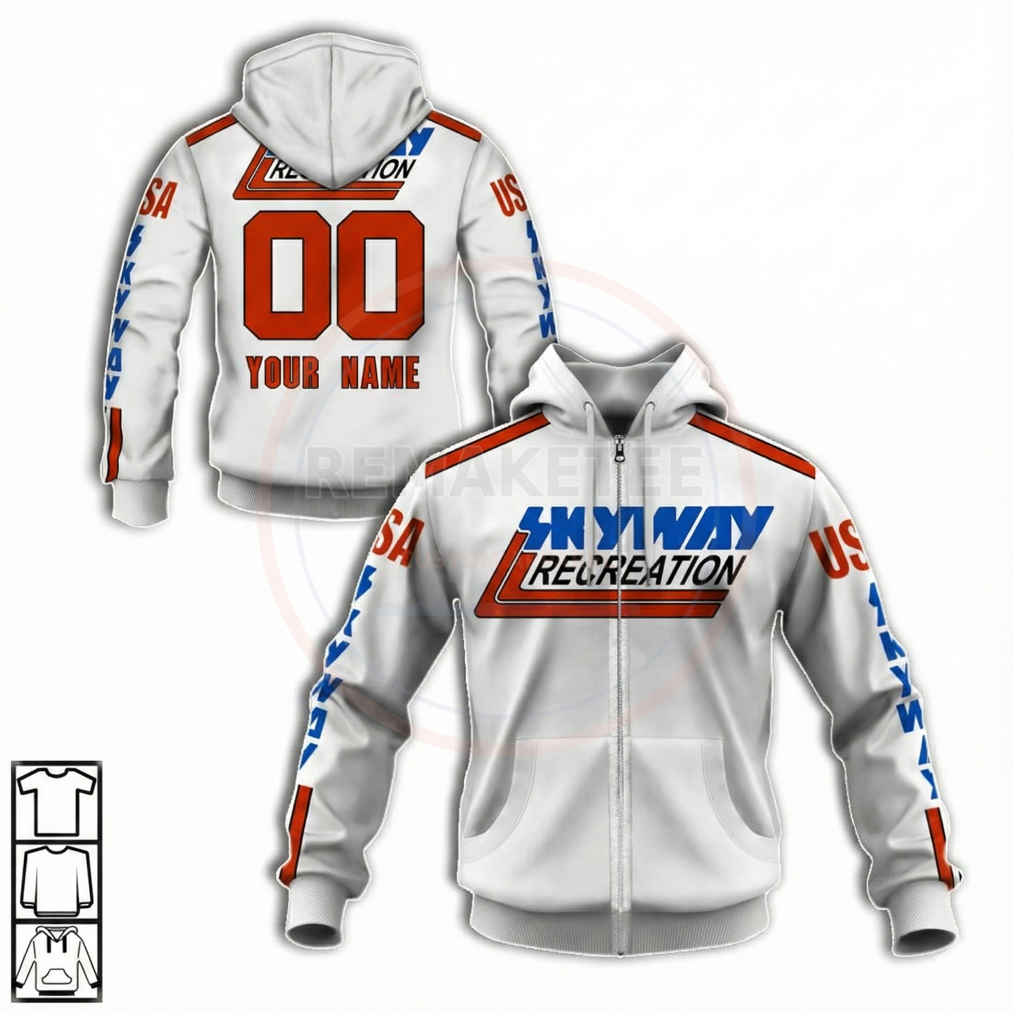 RemakeTee Skyway Custom Vintage Retro BMX Racing Jersey 123