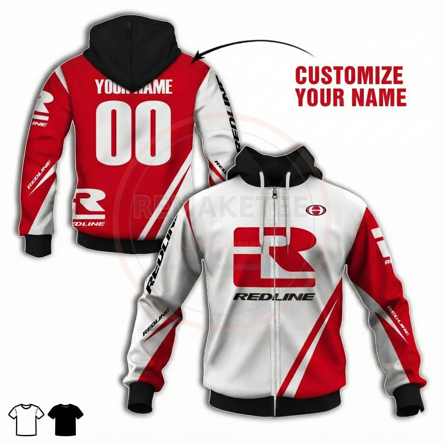 RemakeTee Redline Custom Vintage Retro BMX Racing Jersey 124