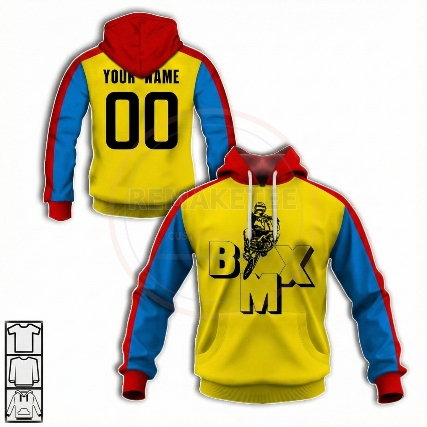 RemakeTee Custom Vintage Retro BMX Racing Jersey 127