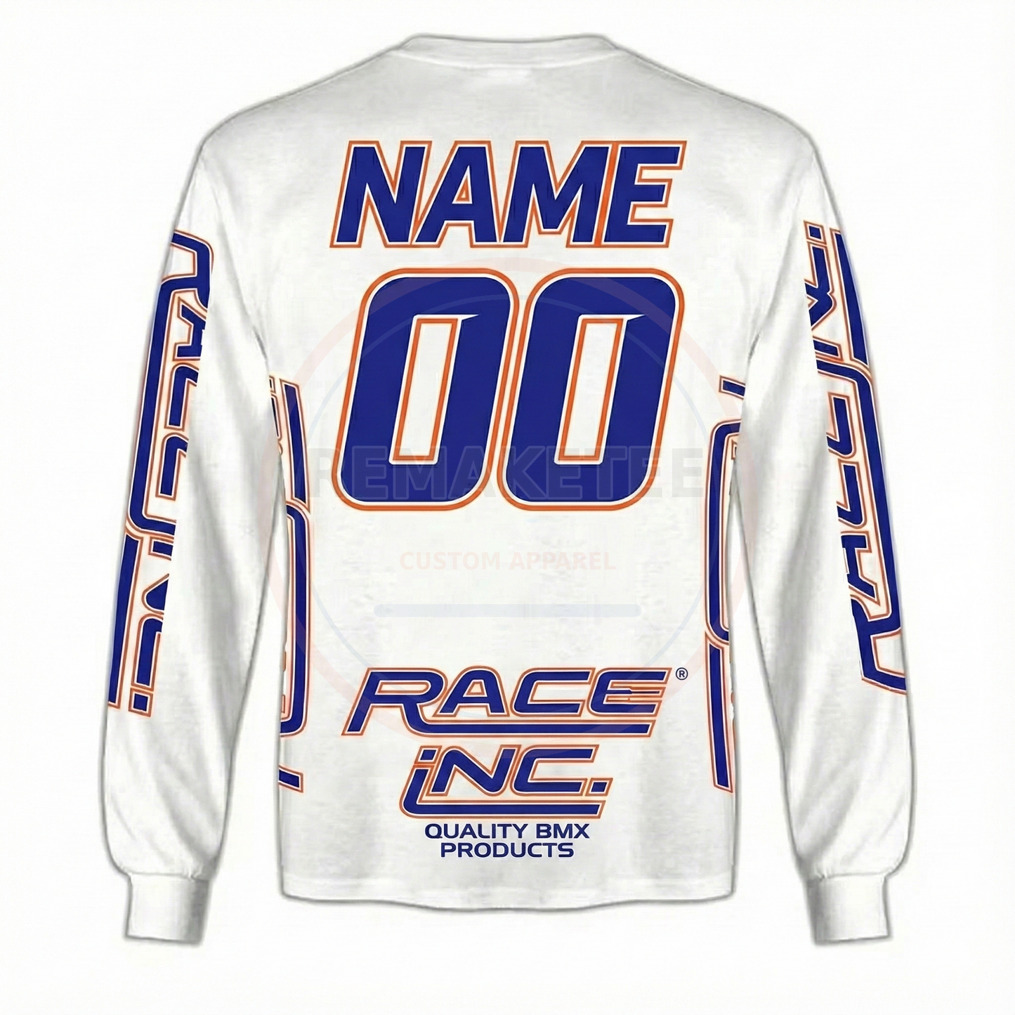RemakeTee Race Inc Custom Vintage Retro BMX Racing Jersey 244