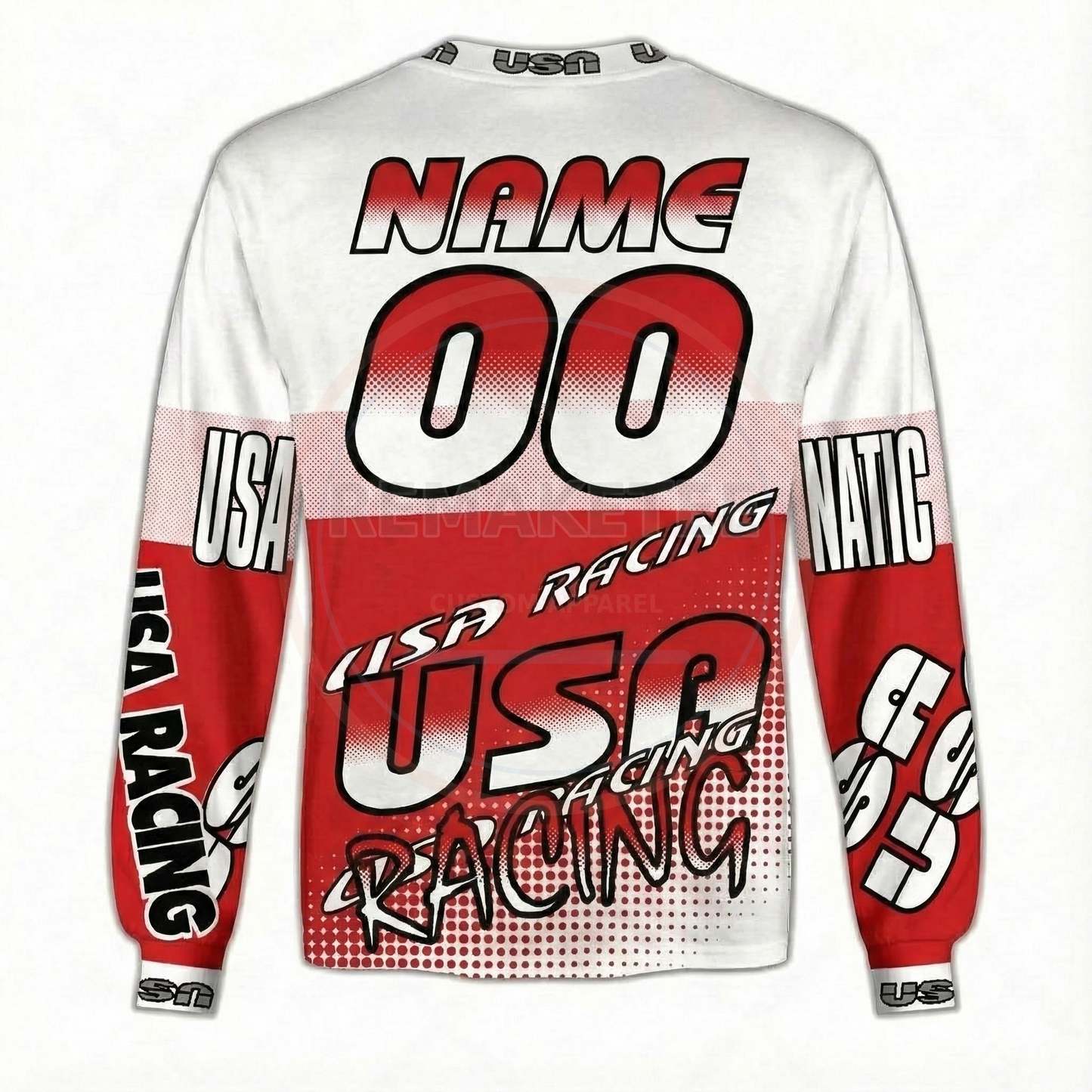 RemakeTee USA Racing Custom Vintage Retro BMX Racing Jersey 274