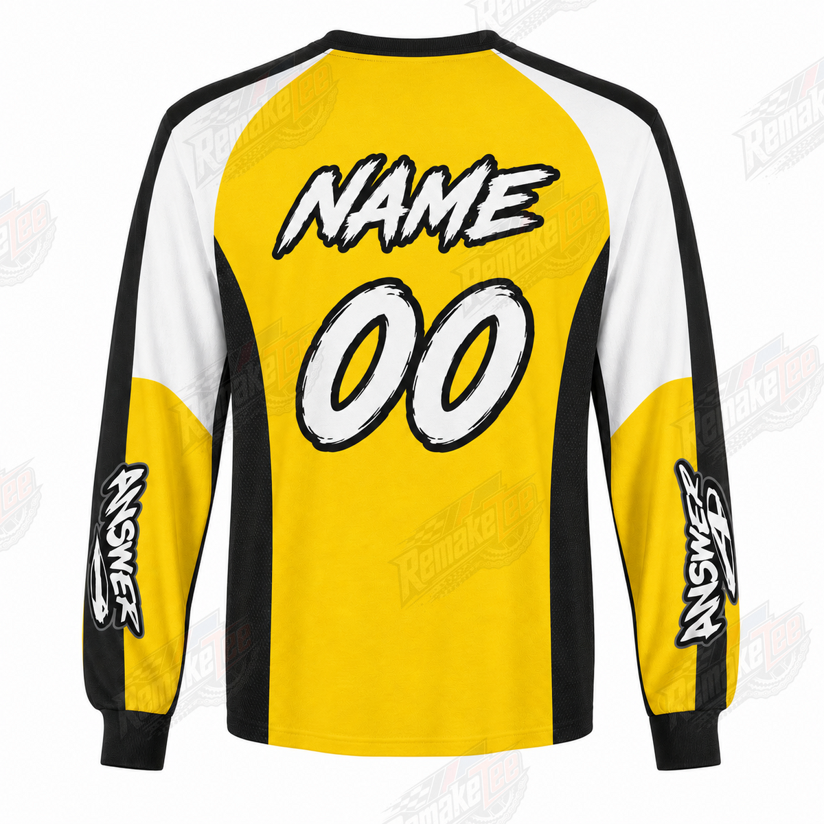 Answer Racing Yellow Black vintage VMX racing jersey - alternate product view