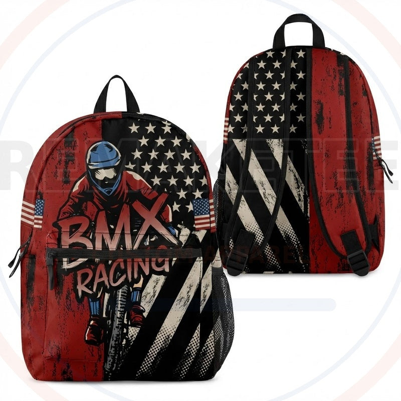 RemakeTee Custom Vintage Retro BMX Racing Backpack 404