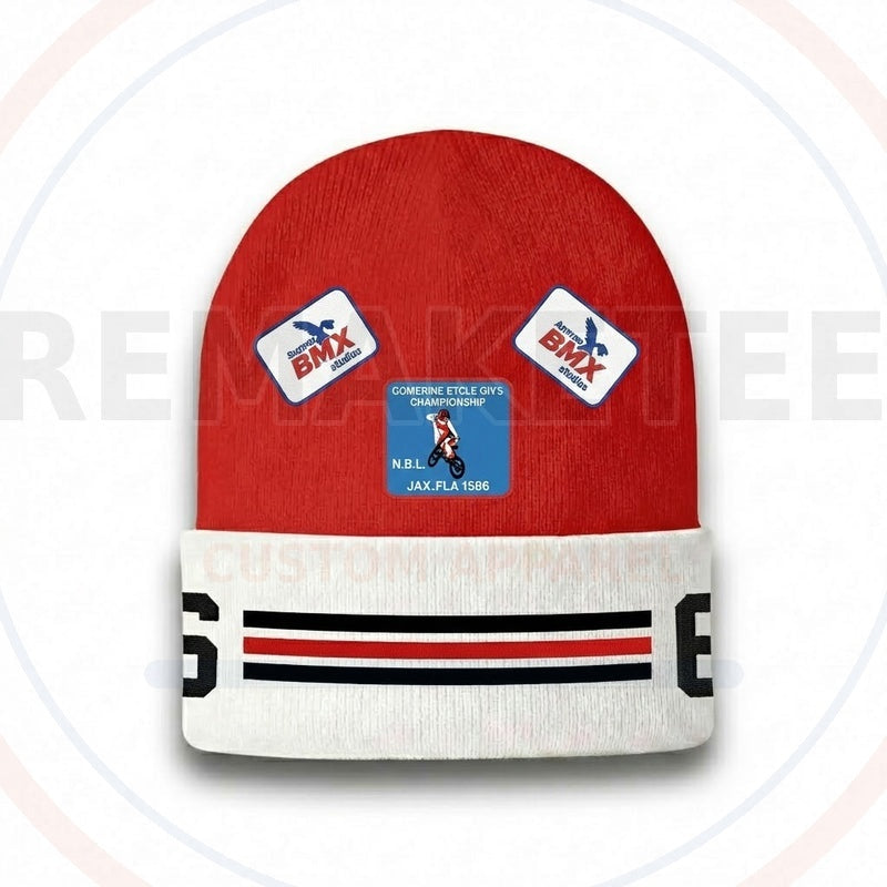 RemakeTee Custom Vintage Retro BMX Racing Beanie 015